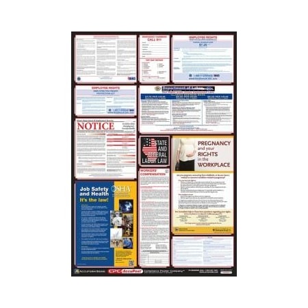 Accuform OSHA SAFETY POSTER COMBO STATE, PPG300IL PPG300IL